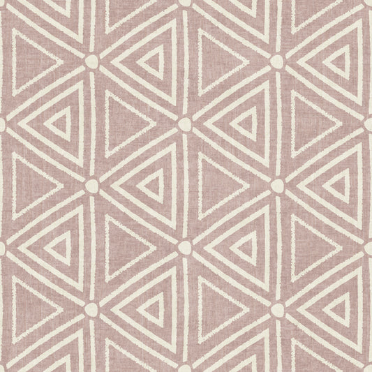 Textured Mudcloth Geometric Triangles Boho Dusty Rose Wallpaper⁠