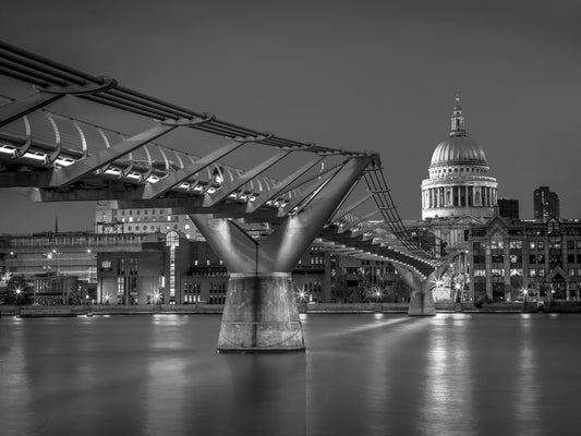 London Millennium Bridge Nightfall Väggmålning