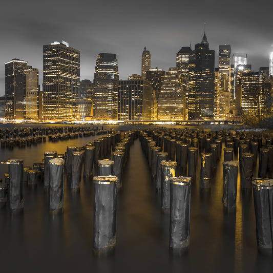 Murale da parete Golden Skyline Contrast
