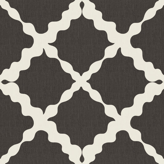 Textuur Lattice Klimrek Geometrisch Bruin Minimalistisch Modern Behang