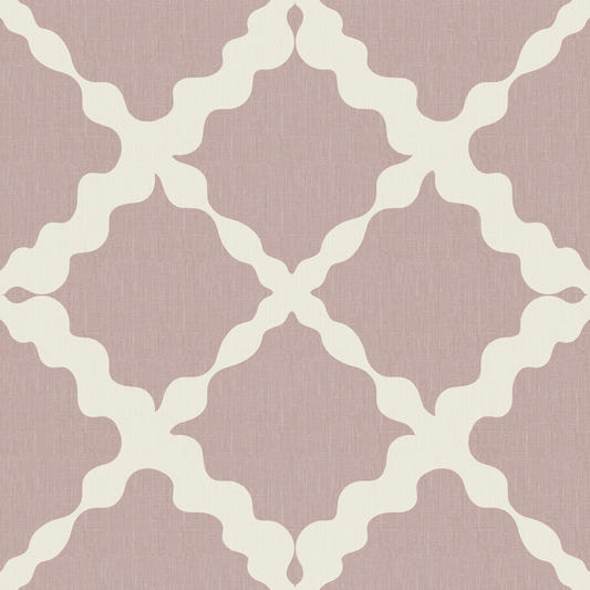 Textured Lattice Trellis Geometric Dusty Rose Minimalist Modern Wallpaper⁠