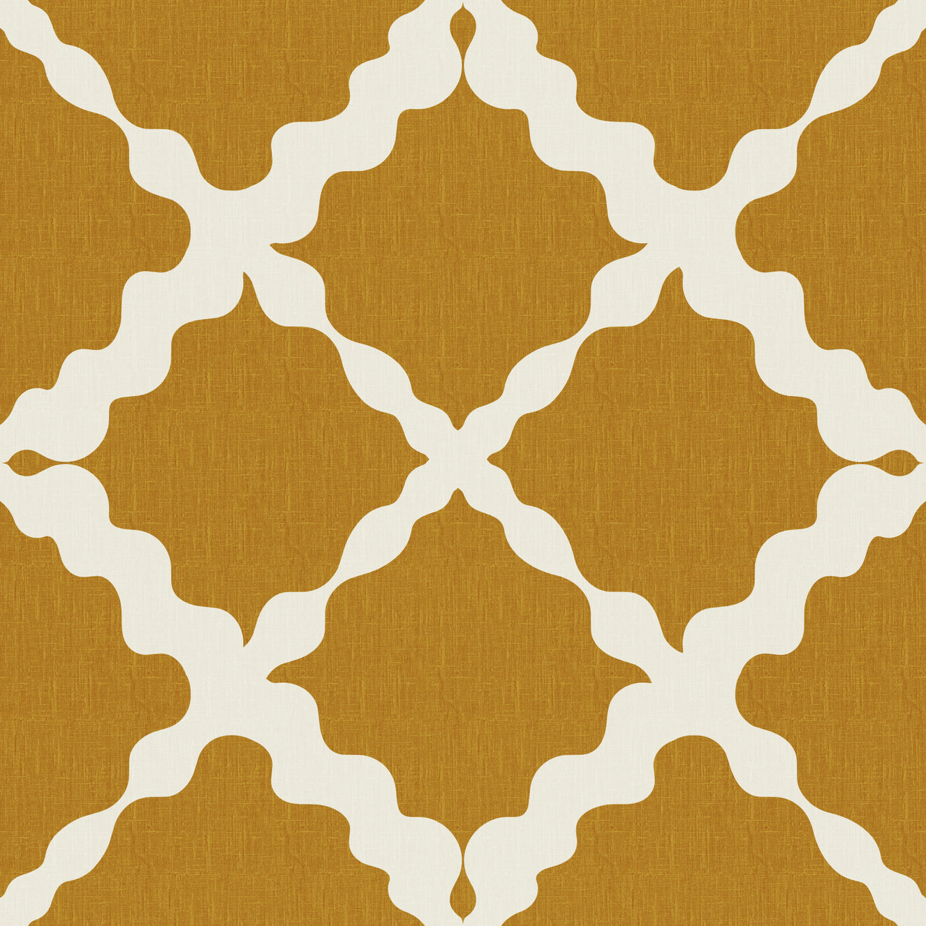 Textured Lattice Trellis Geometric Mustard Minimalist Modern  Wallpaper⁠