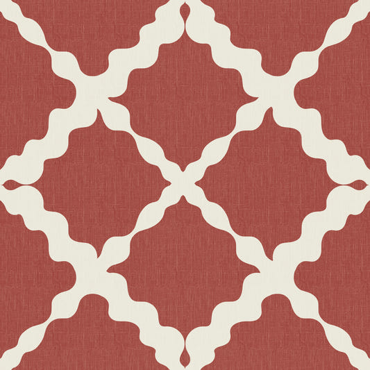 Textured Lattice Trellis Geometric Rust Minimalist Modern  Wallpaper⁠