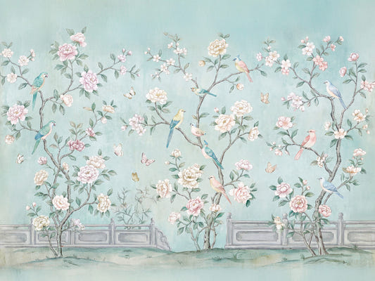 Murale da parete Serene Chinoiserie Aviary