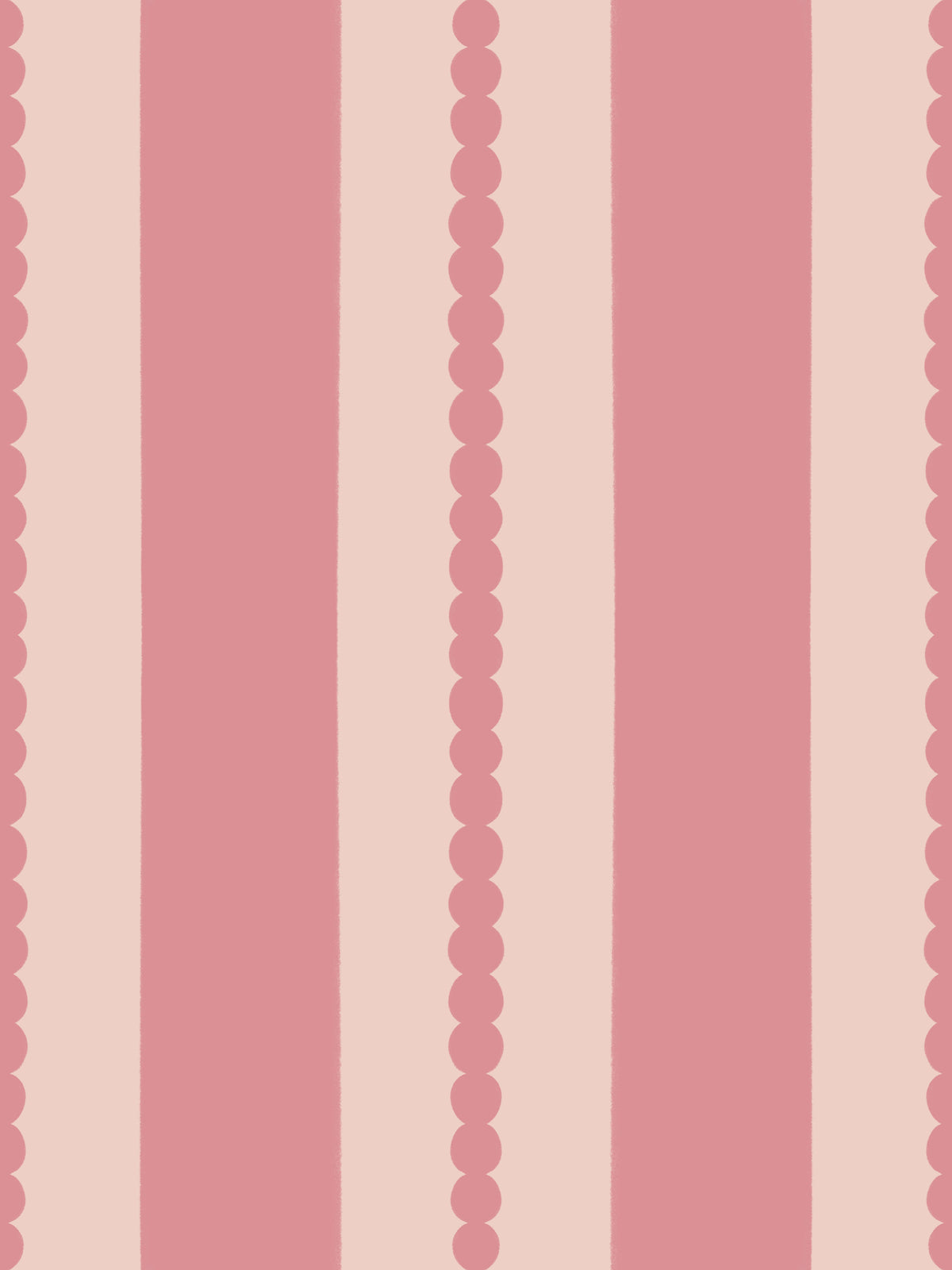 Papier peint rayures coquille rose pâle in your room — zoomed