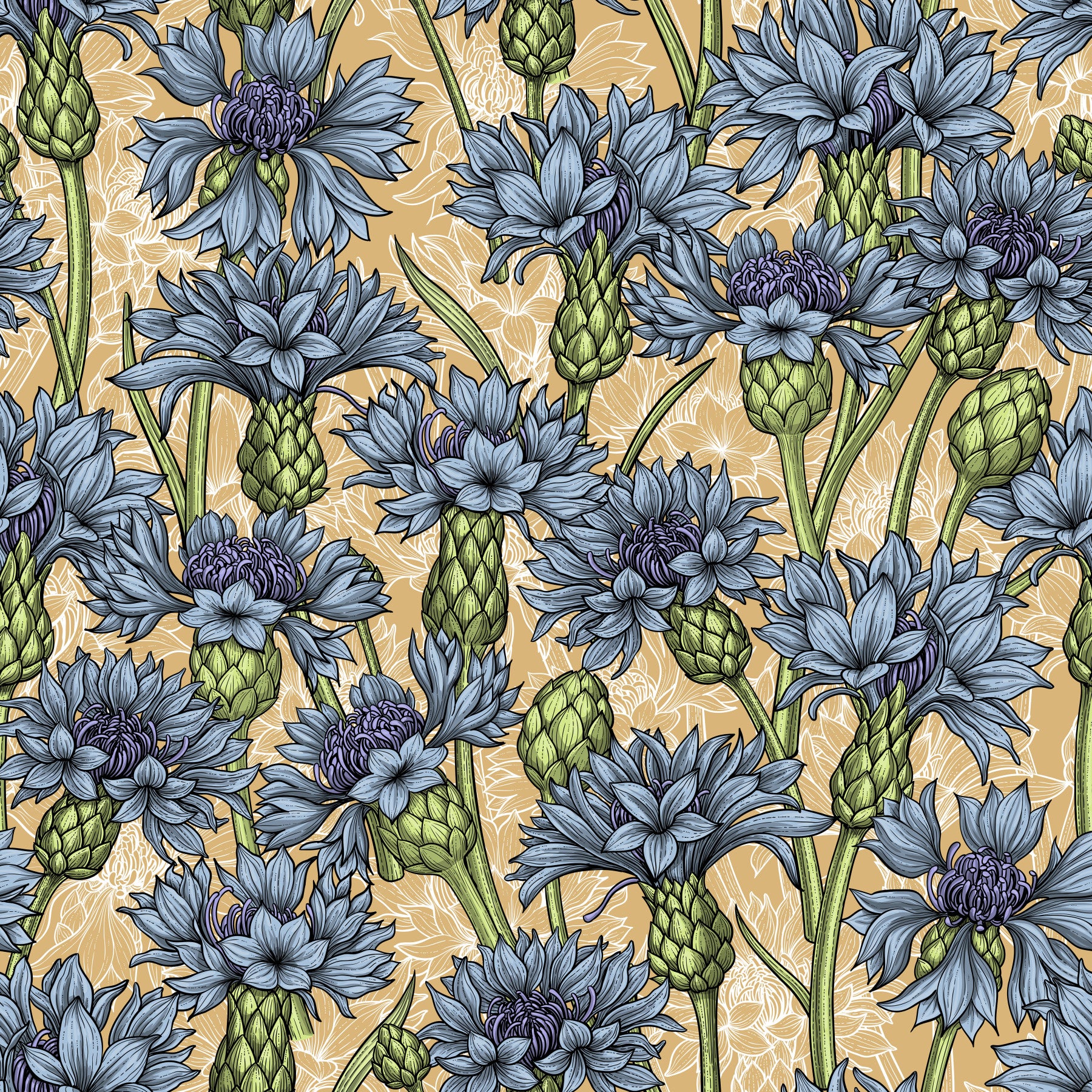 Cornflowers Wallpaper⁠