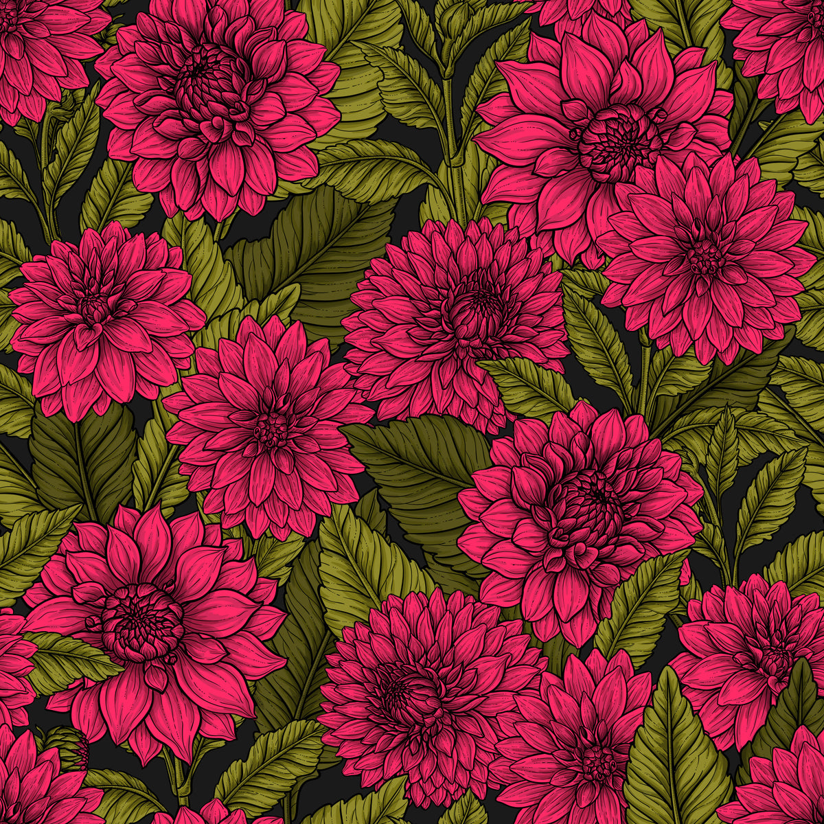 Dahlia garden 2 Wallpaper⁠ in your room