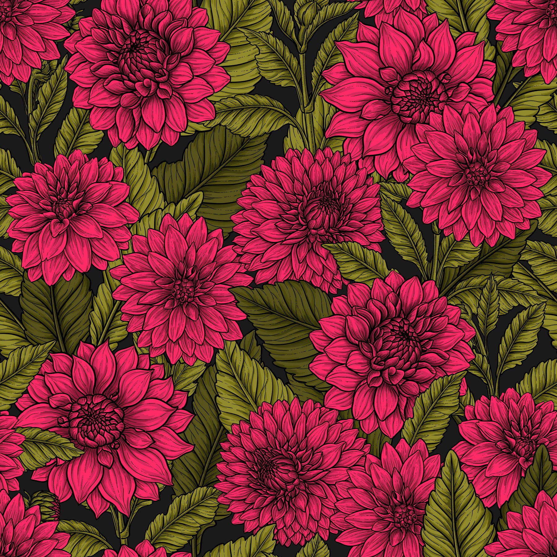 Dahlia garden 2 Wallpaper⁠