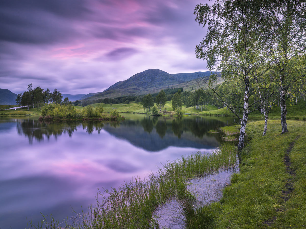 Highland Dusk Reflection Wall Mural in your room