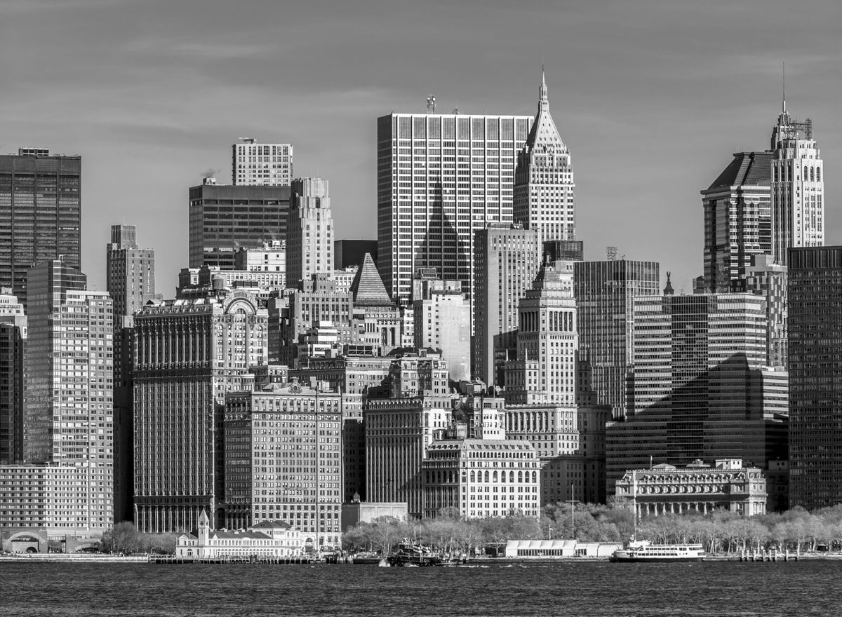 Manhattan Monochrome Majesty Wall Mural in your room — zoomed