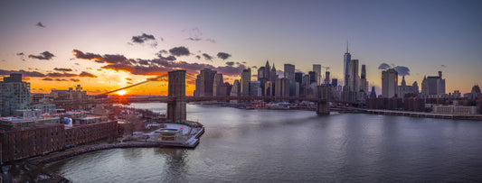 NYC Solnedgang Storhed Vægmaleri