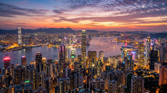 Victoria Harbour Dämmerung Wandbild