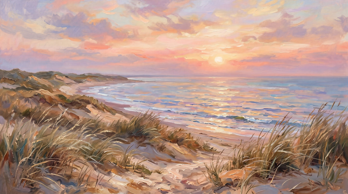 Dune Serenity at Golden Hour Wall Mural in your room