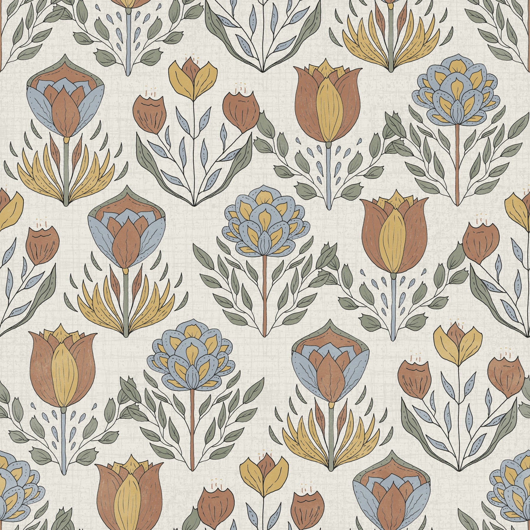 Papier peint Nordic Folk Bloom