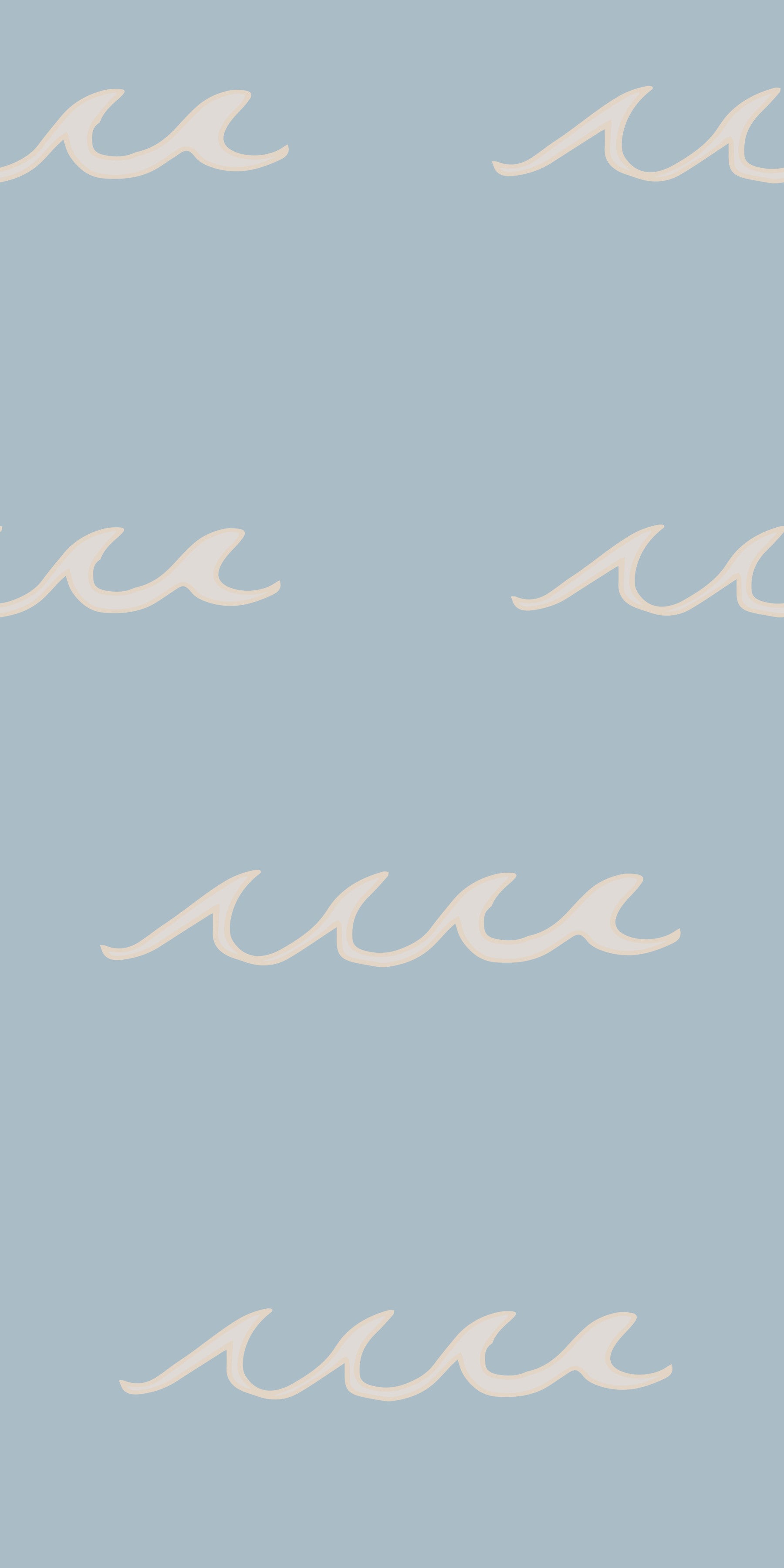 Office wallpaper with Soft Blue Wave pattern and airy coastal spacing