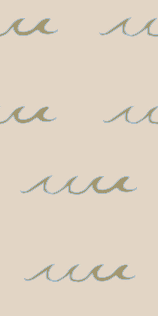 Sand Wave Behang Boho Kuststijl Behang⁠