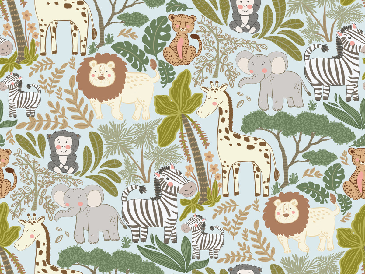 Gentle Safari Pals Wallpaper⁠ in your room