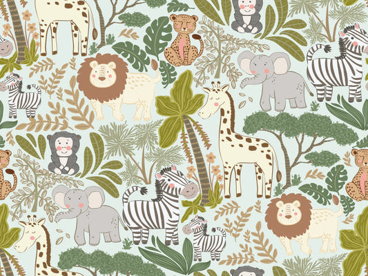 Papier peint Équipe Jungle Enchantée