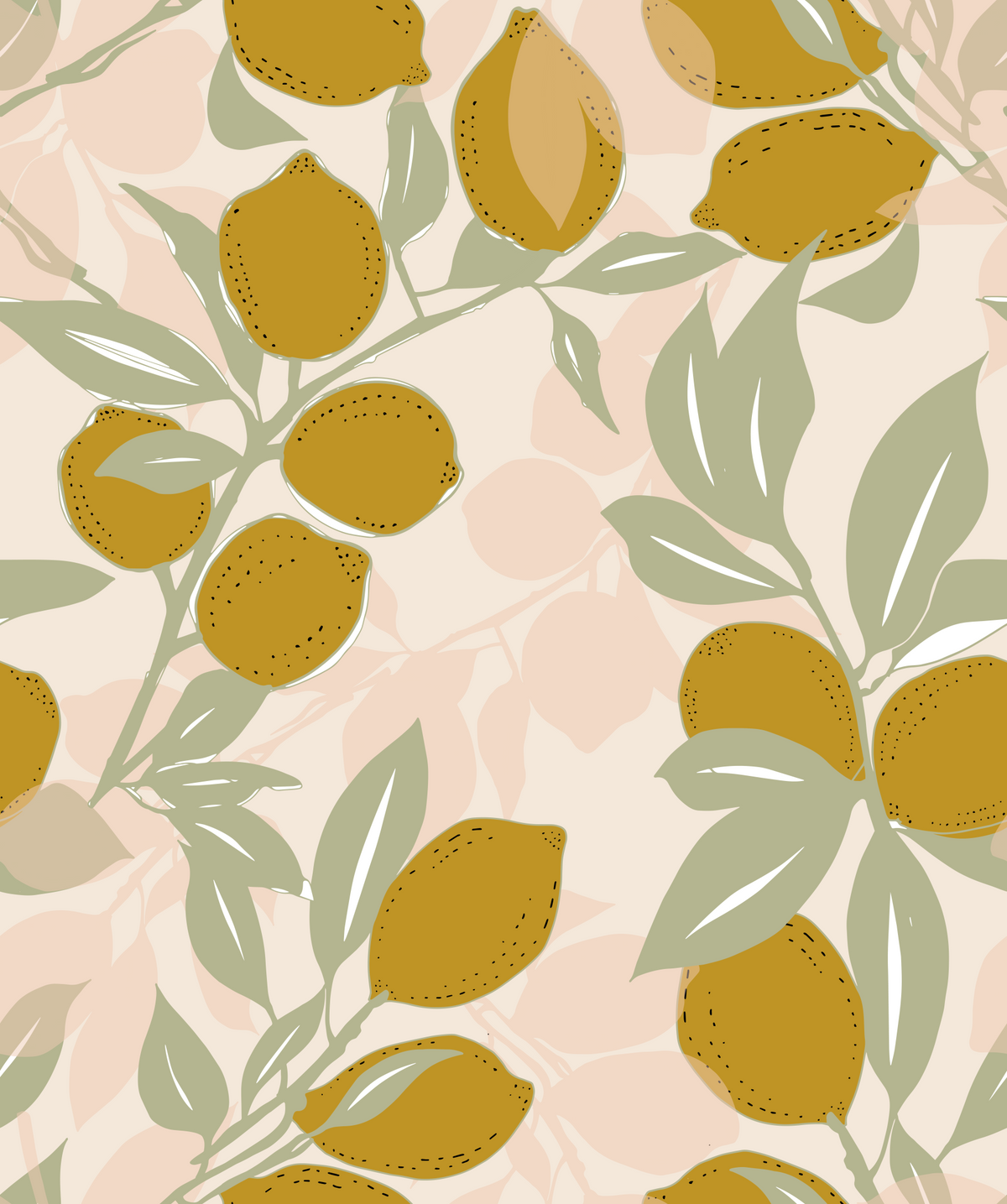 Papel tapiz de limón Mediterráneo para cocina Amalfi in your room — zoomed