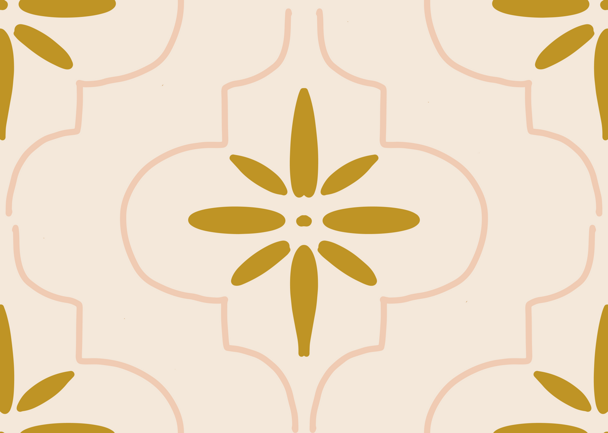 Guld Sand Kakel Tapet Medelhavsinspirerad Geometrisk Tapet in your room — zoomed