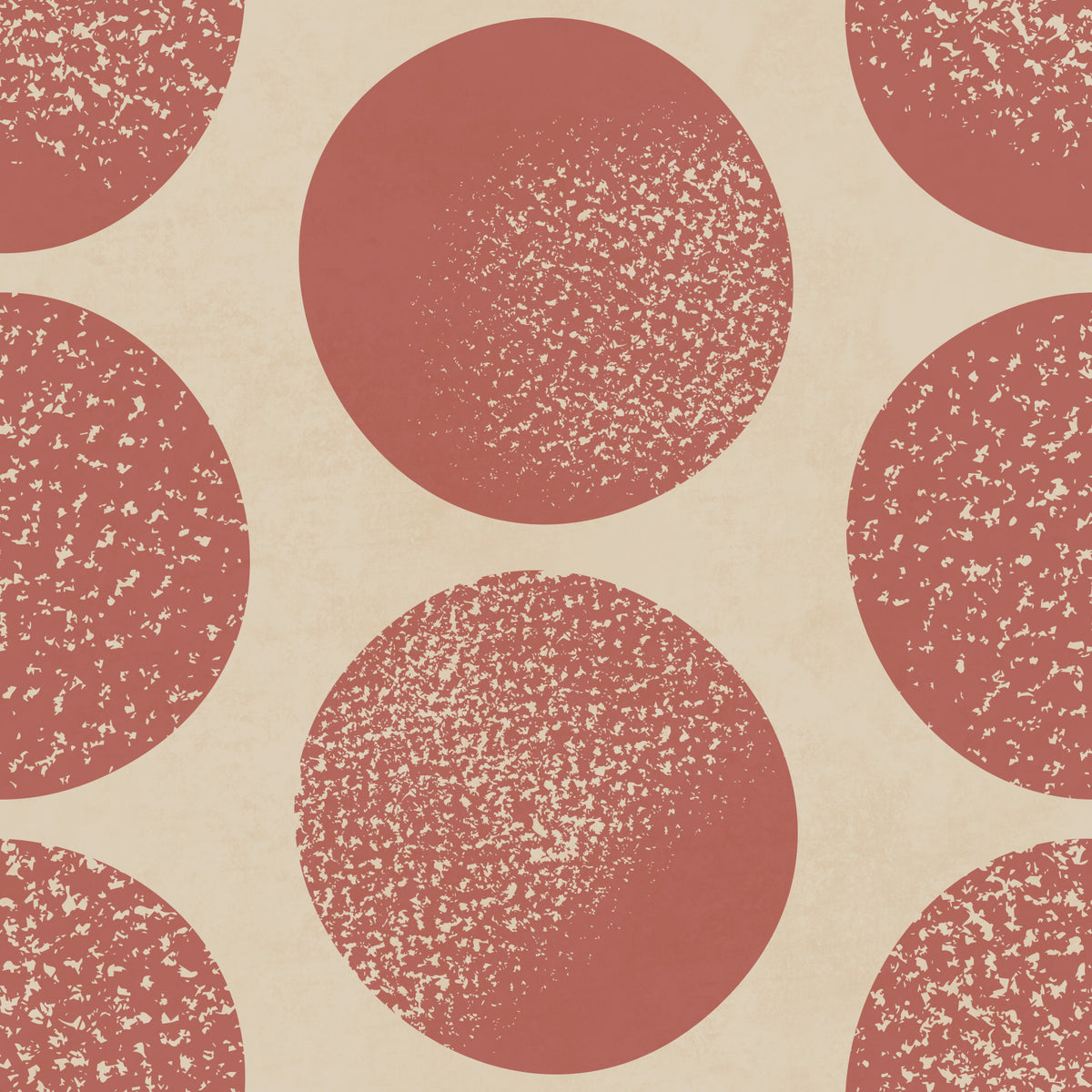 Organic Polka Dots Stippled Modern Warm Beige on Rust  Wallpaper⁠ in your room — zoomed