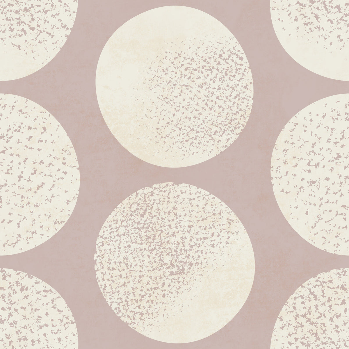Organic Polka Dots Stippled Modern Cream on Dusty Rose Wallpaper⁠ in your room