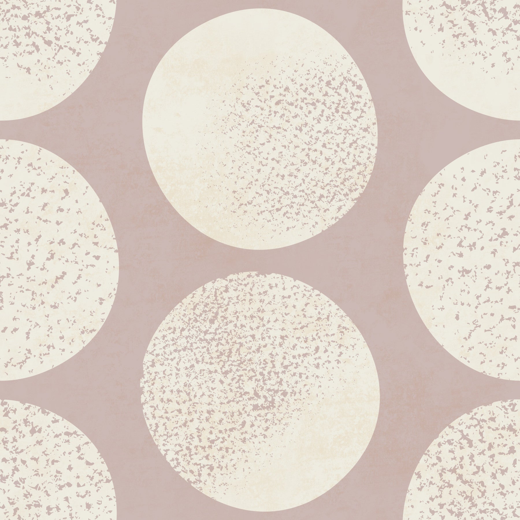 Organische Polka Dots getupft Modern Creme auf Staubrosa Tapete