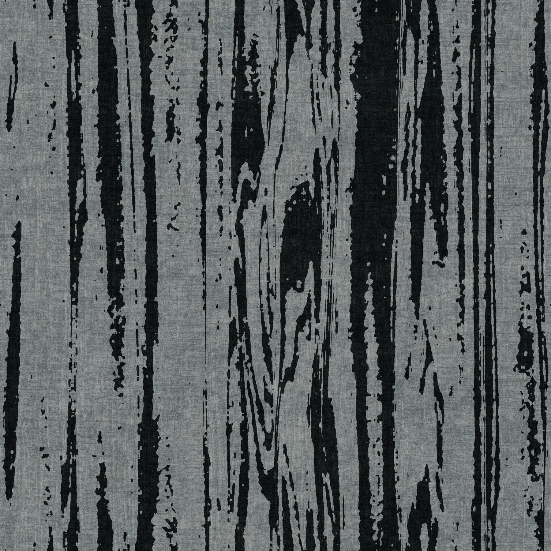 Modern Abstract Woodgrain Organic Lines Charcoal Grey Wallpaper⁠