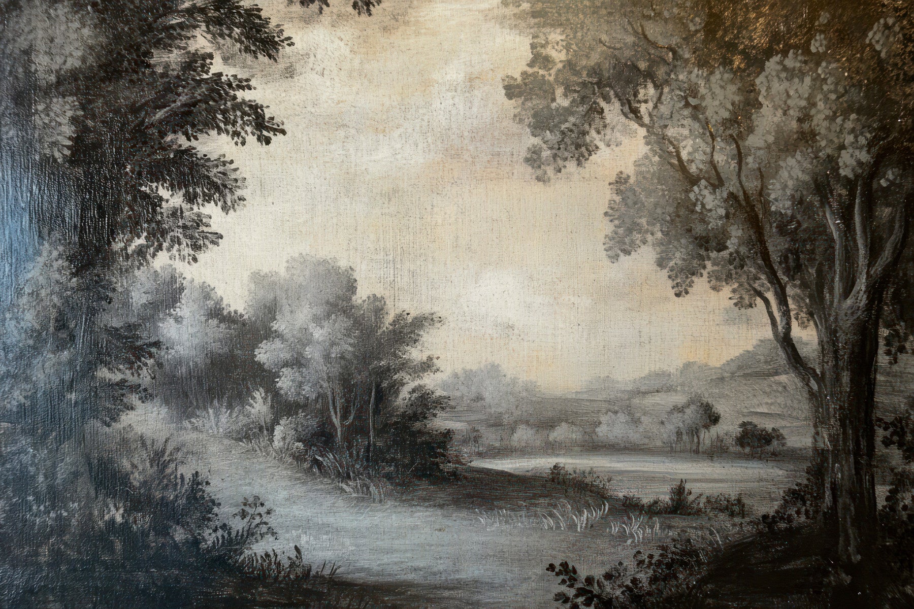 Monochrome Seeblick Wandbild