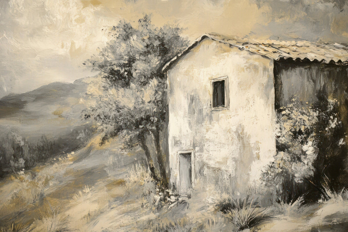 Rifugio Rustico: Murale da Parete Paesaggio Pittorico