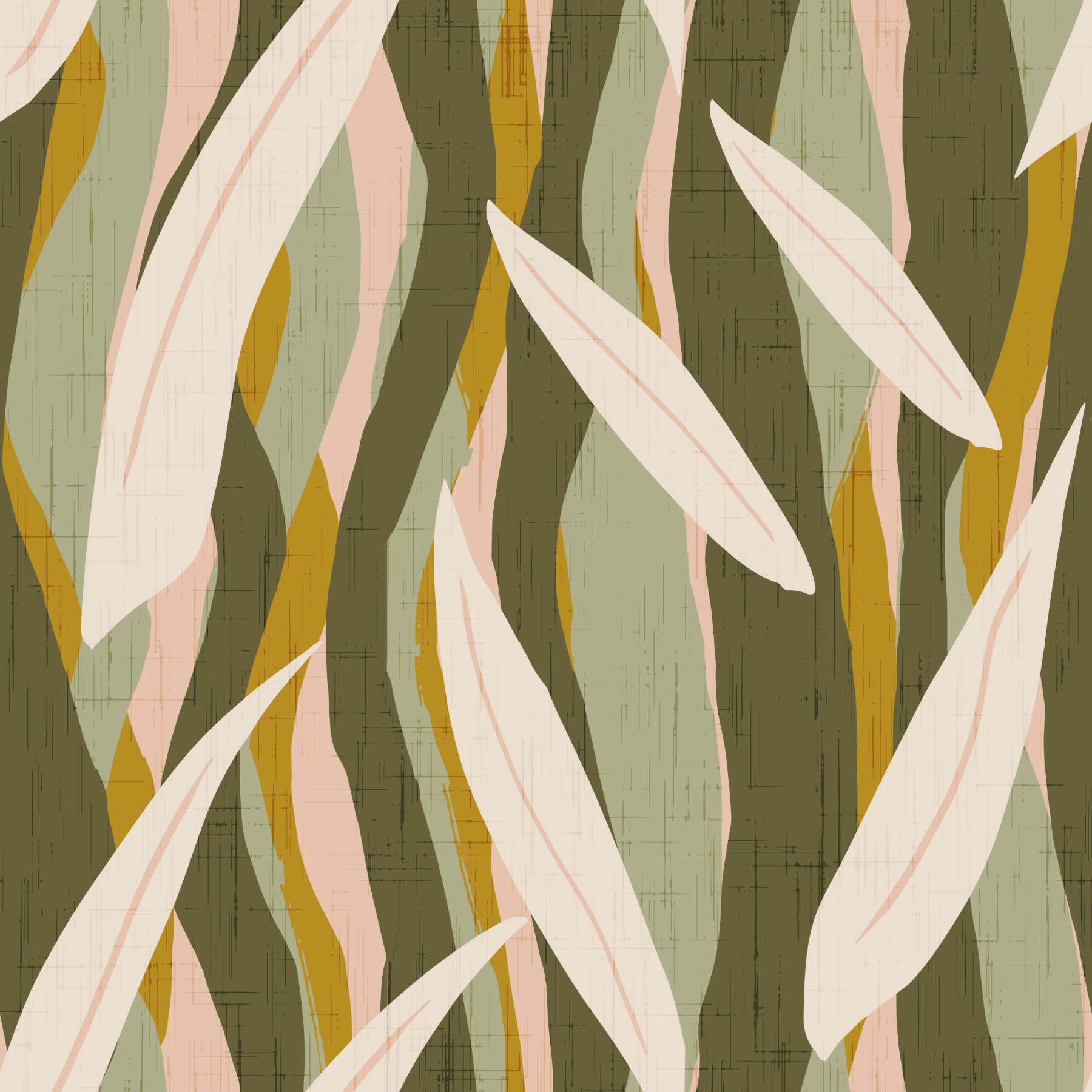 Papier peint rayé feuille de moutarde olive Papier peint bohème organique