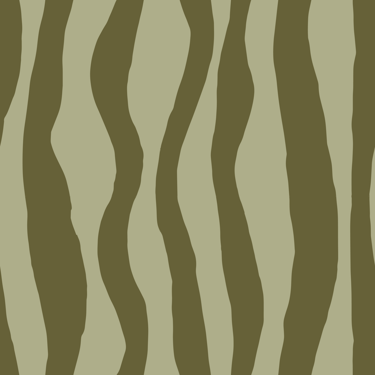 Olive Green Wavy Stripe Wallpaper Organic Retro Wallpaper⁠ in your room