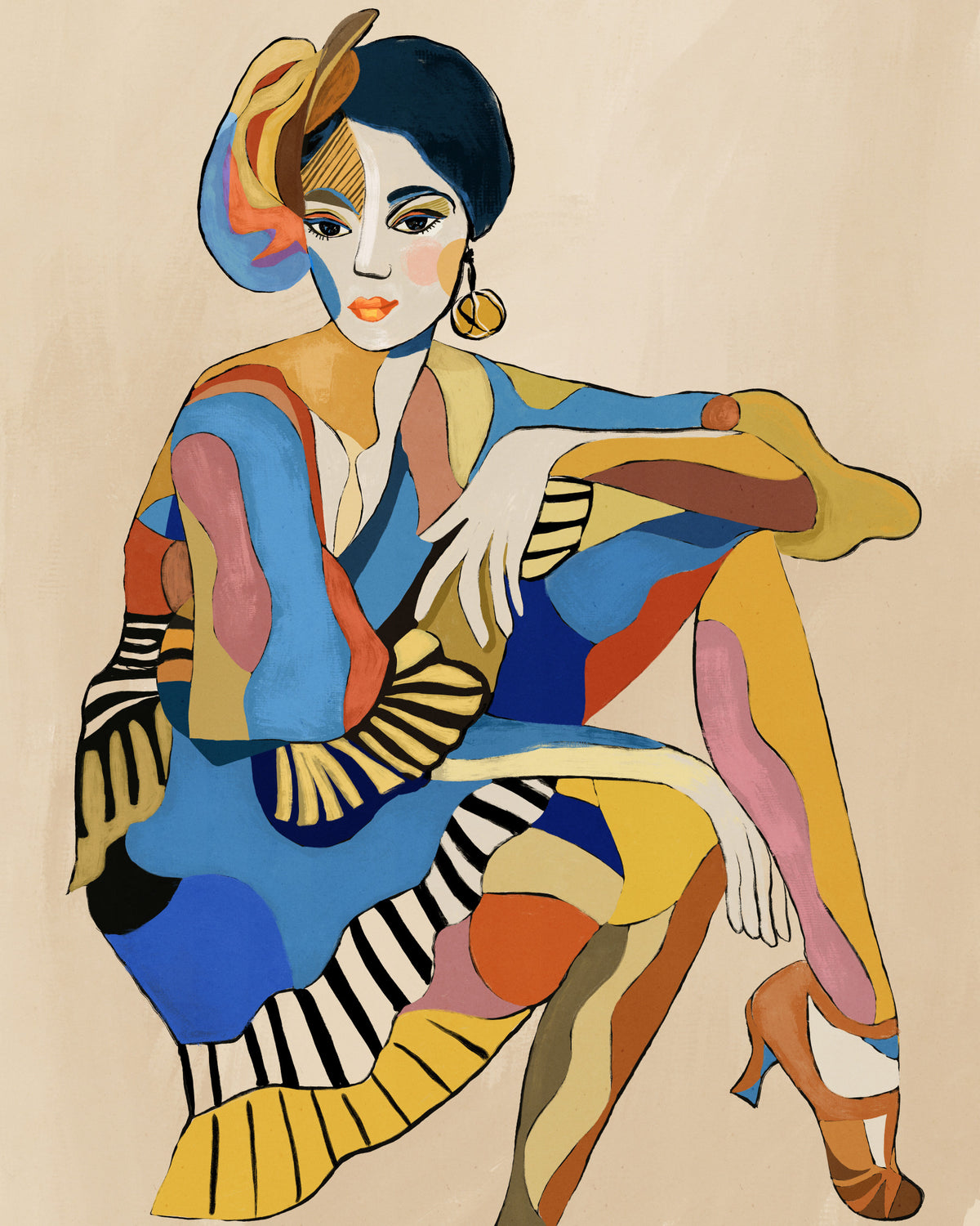 La Fresque Murale Danseuse de Cabaret in your room