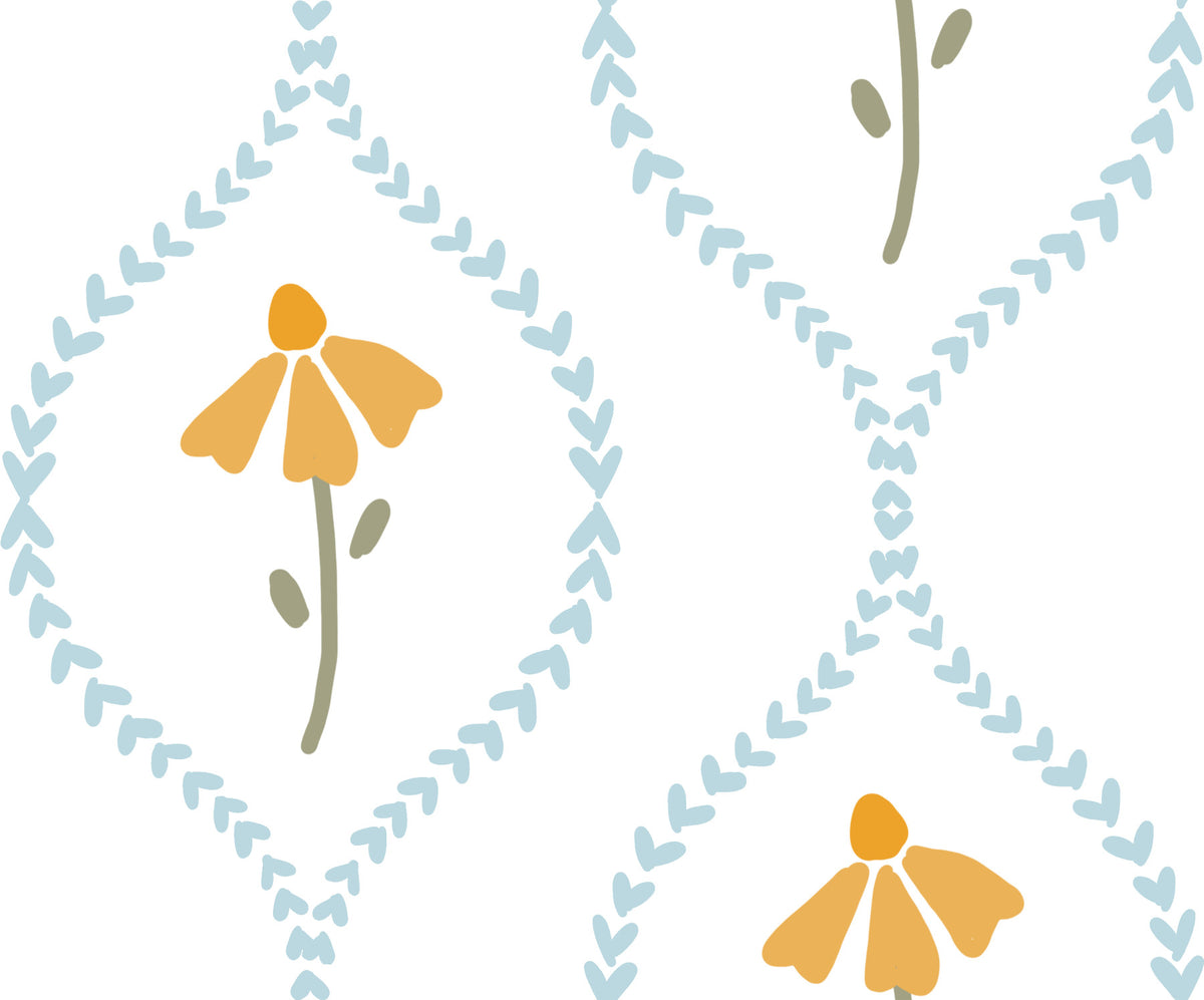 Papier peint motif fleurs Sweet Heart in your room — zoomed