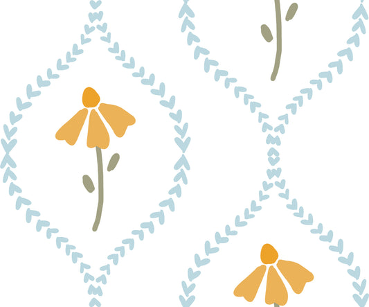 Carta da parati con motivo Sweet Heart Blossom