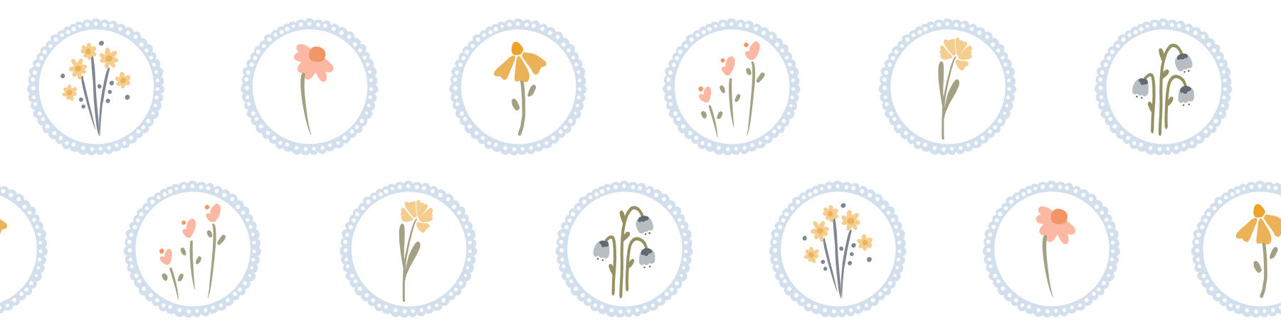Country Cottage Wildflowers Wallpaper⁠