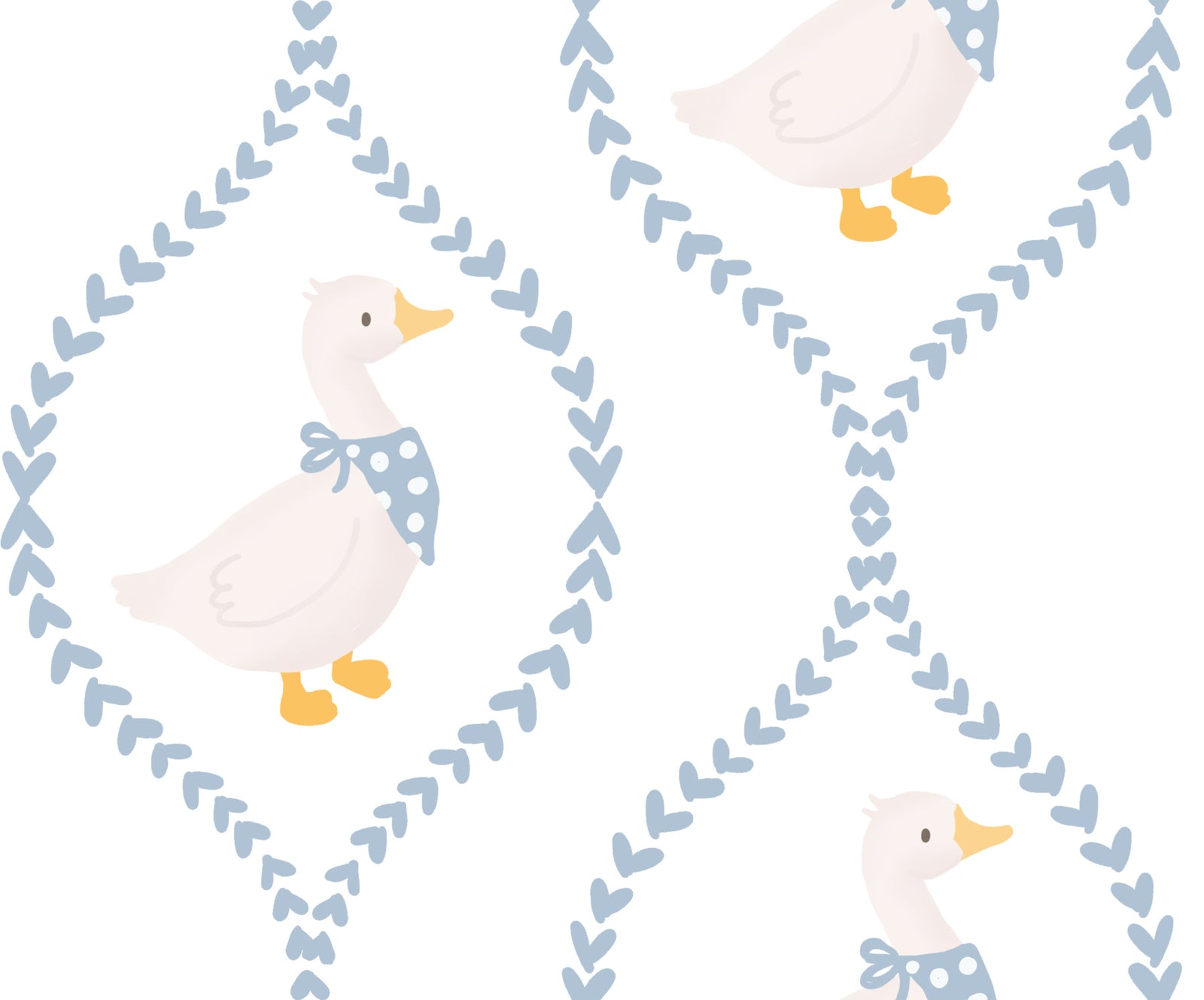 Tapeta Dapper Ducks & Dainty Hearts