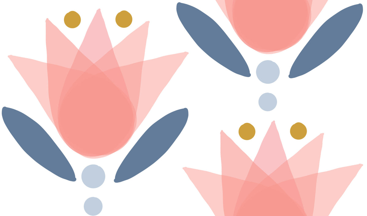 Soft Floral Serenity Wallpaper⁠ in your room — zoomed