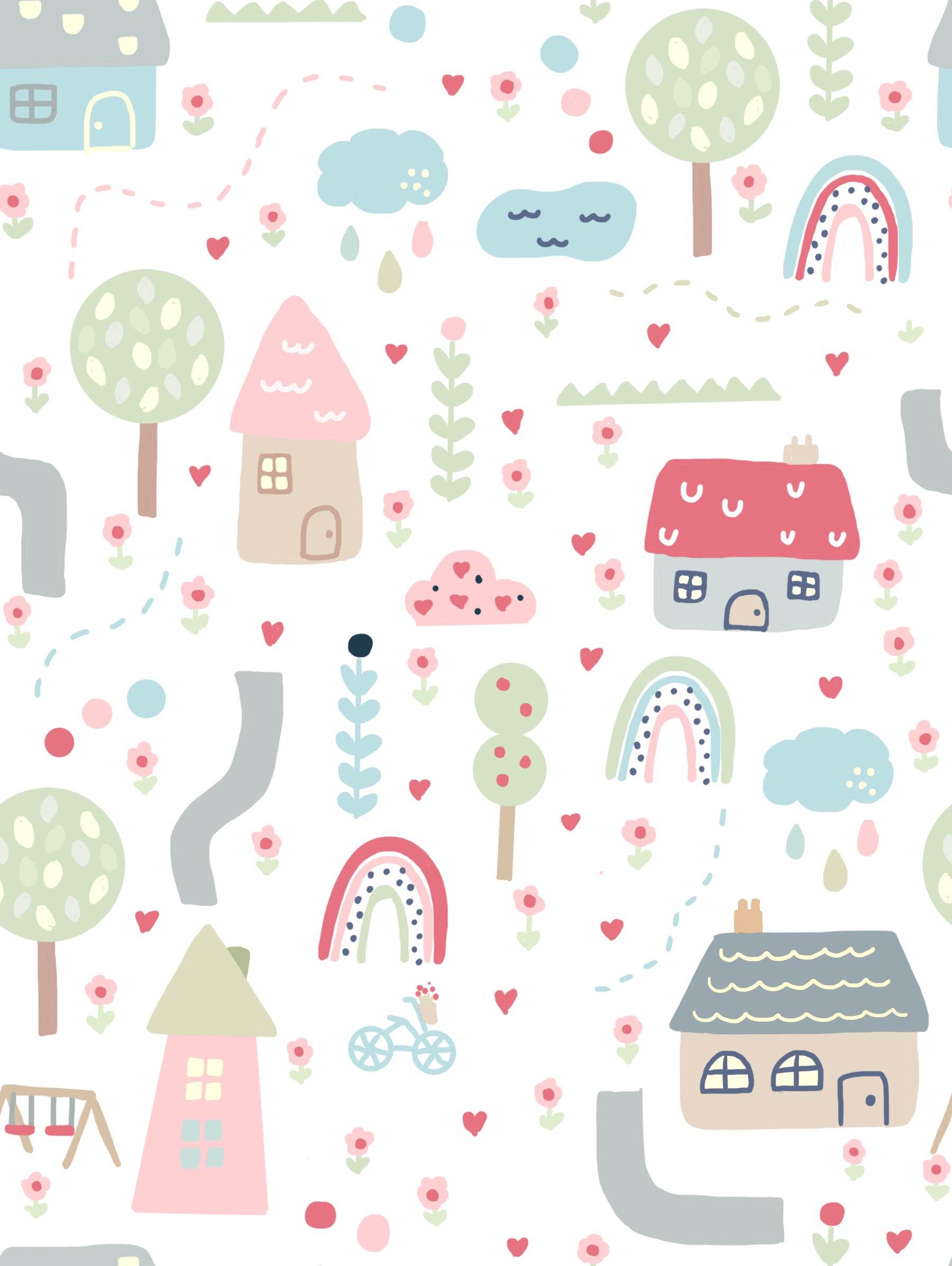 Papier peint Village Bébé