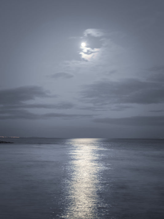 Moonlit Ocean Serenity Wall Mural