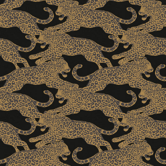 Kiertelevät leopardit -kuvioinen tapetti