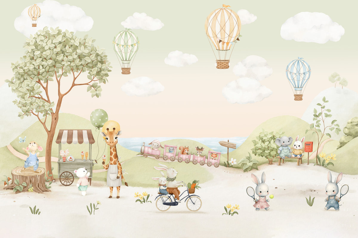Papier peint panoramique Aventure Animale Fantaisiste in your room