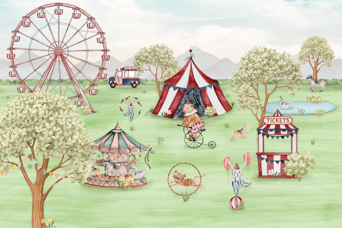 Fresque murale Carnaval Prairie Fantaisiste in your room