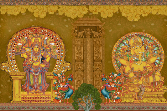 Kerala Mural Deities Wall Mural