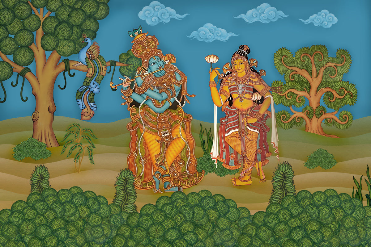Divine Melody & Lotus Bloom muurschildering in your room
