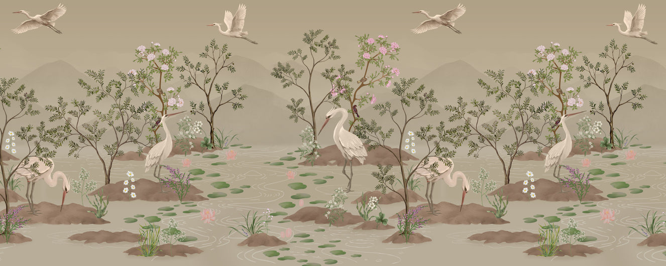 Ethereal Water Bloom Wall Mural