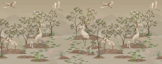 Fresque murale Floraison d'eau éthérée