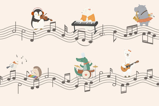 Harmonious Animal Band Wall Mural