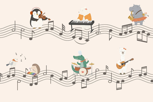 Harmonische Tierband Wandbildtapete