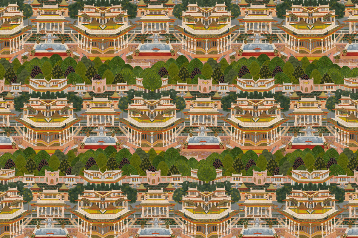 Royal Garden Reprise Behang in your room — zoomed